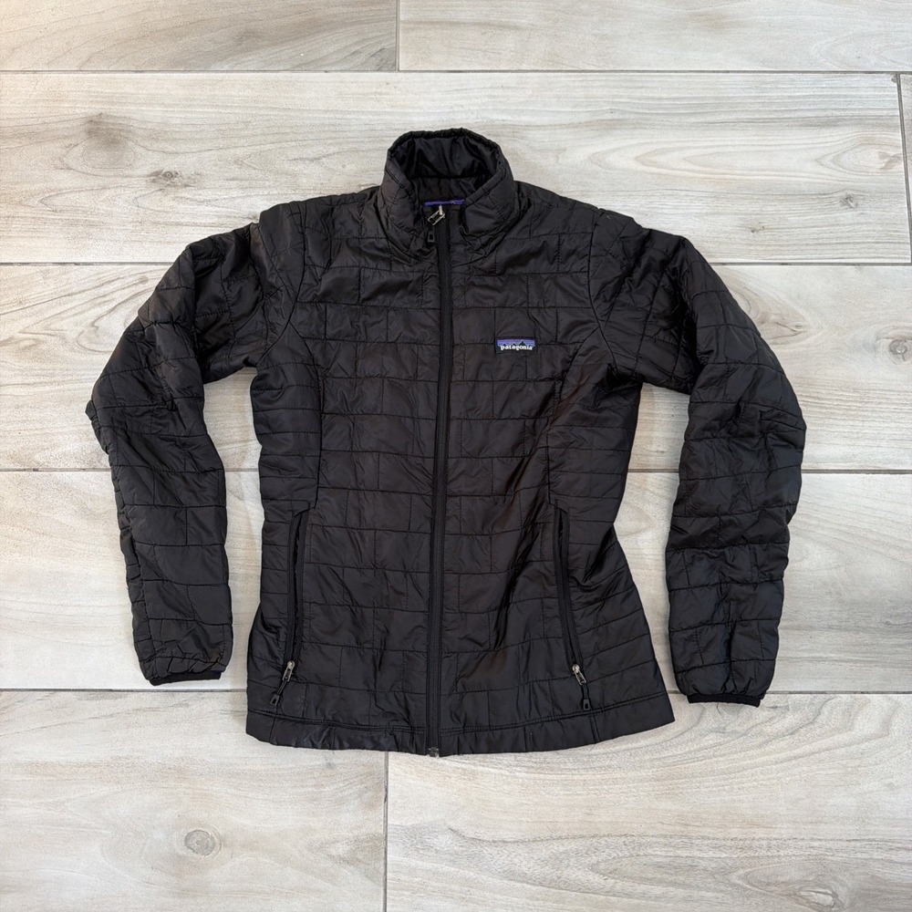 Patagonia Nano Puff Jacket Primaloft Insulated Black Women Size S Small